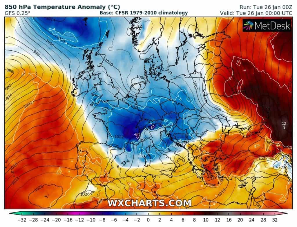 Atak zimy w Europie