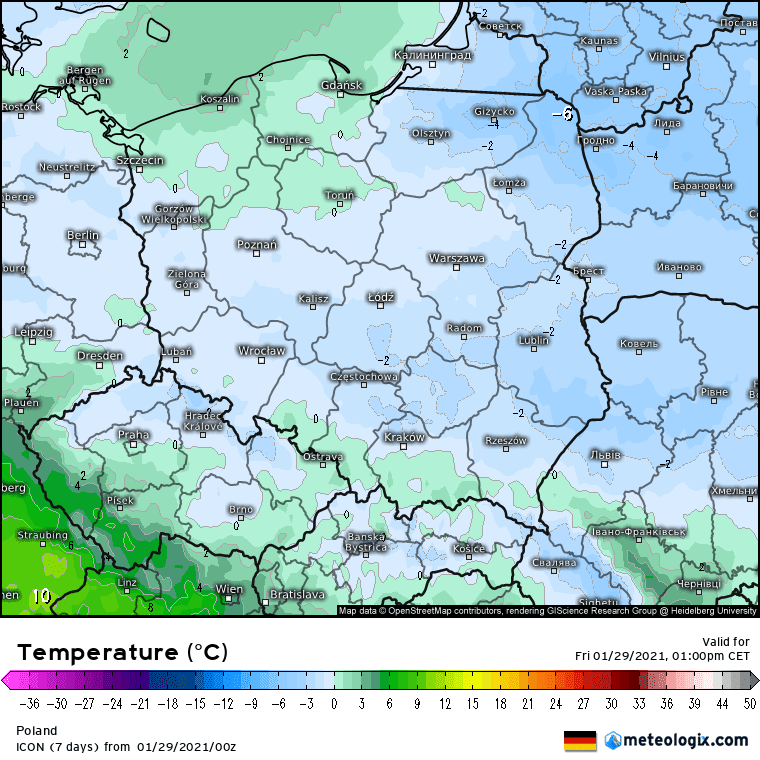 Temperatura w piątek 