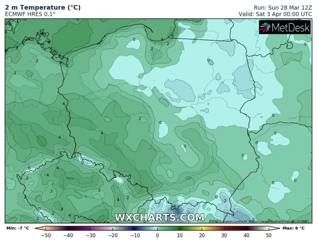 Mróz w nocy z piątku na sobotę 