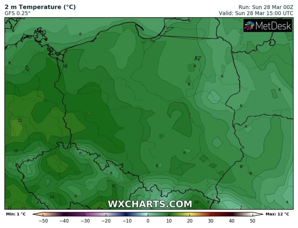 Temperatura 28 marca w Polsce. Prognoza pogody