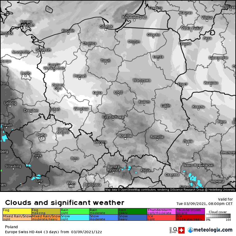 Pogoda. Chmury w Polsce