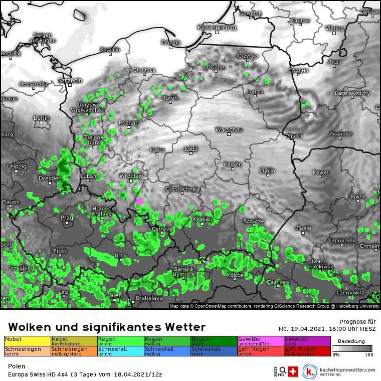 Pogoda w poniedziałek. Opady nad Polską