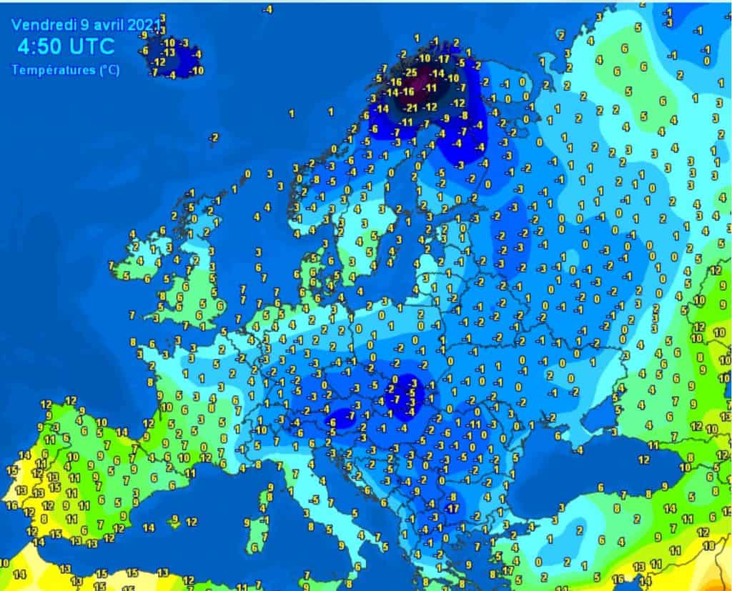 Mróz w Europie