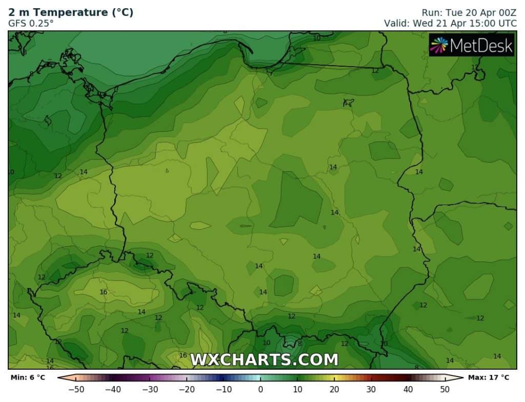 Pogoda 21 kwietnia. Temperatura w Polsce. Ochłodzenie