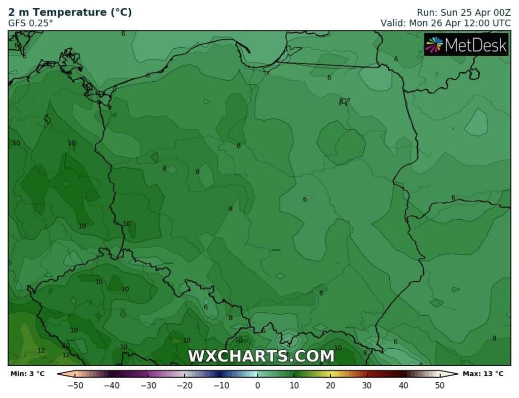 Pogoda dziś 26 kwietnia. Temperatura w Polsce