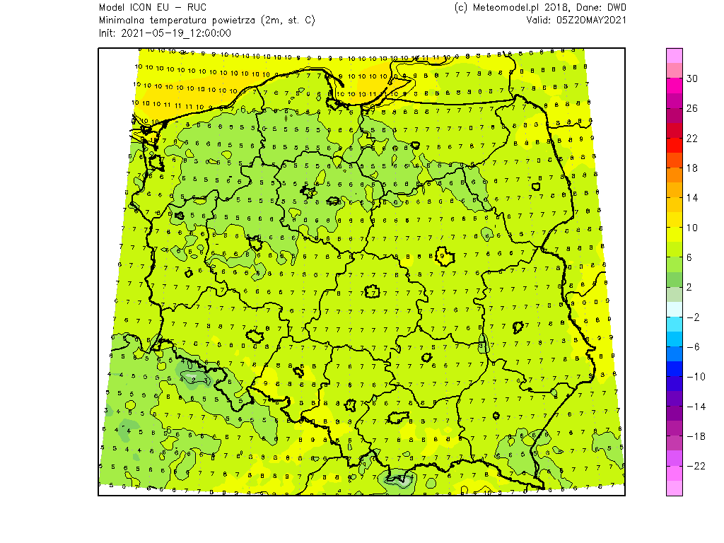 Pogoda. Temperatura w Polsce