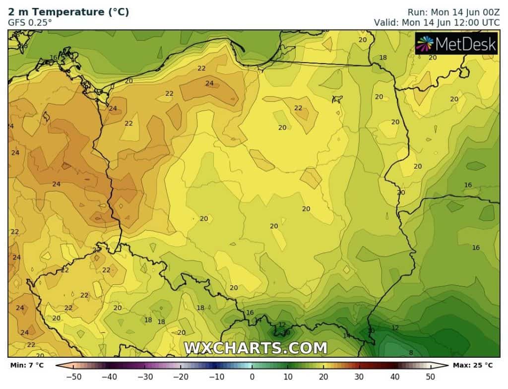 Temperatura w Polsce dziś 14 czerwca