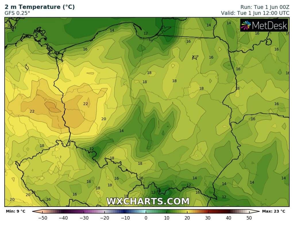 Pogoda na dziś. Temperatura w Polsce