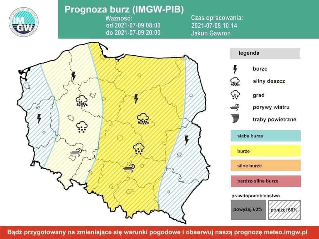 Pogoda. Gwałtowne burze w Polsce