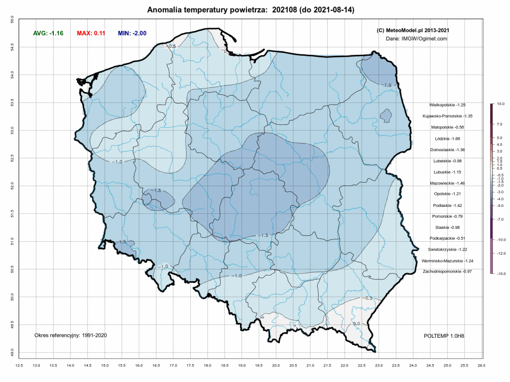 Pogoda długoterminowa na 16 dni. Chłód w Polsce