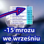 -15 stopni mrozu we wrześniu 2021