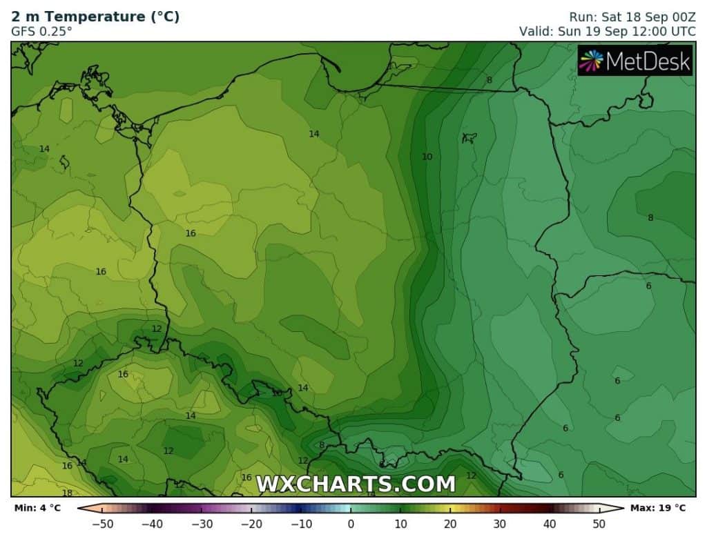 Pogoda na dziś. Temperatura
