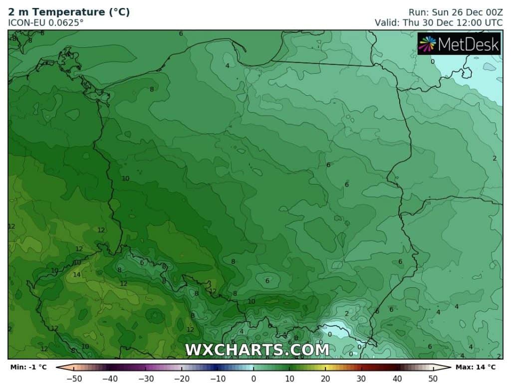 pogoda na 16 dni. Czeka nas gwałtowna odwilż i zanik pokrywy śnieżnej na nizinach w Polsce