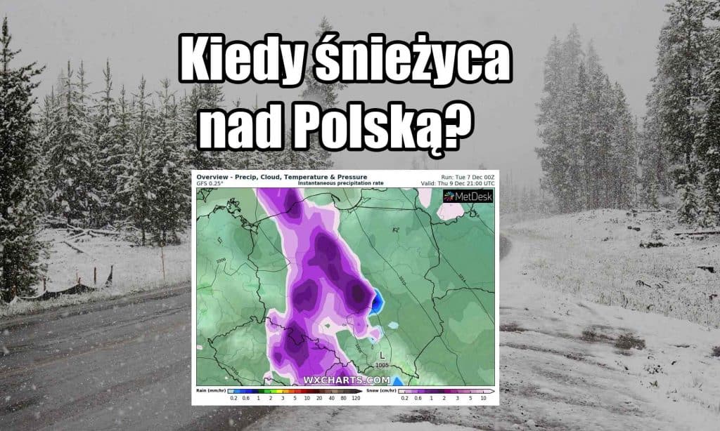 Śnieżyca nad Polską 9-12-2021