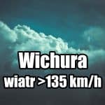 Wichura niesie wiatr ponad 135 km/h