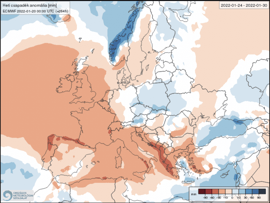 precipitazioni in Polonia e in Europa