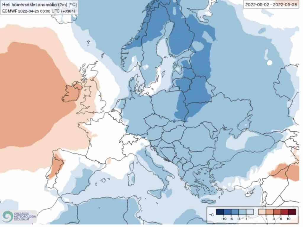 Tempo a lungo termine per tutto maggio 2022 per la Polonia.  Ultime previsioni fatali.  Deviazione negativa, possibili gelate e temporali stagionali