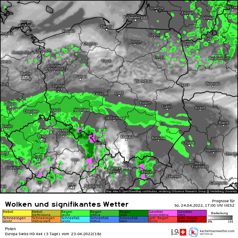 Perturbazioni meteorologiche in Polonia.  Pioggia