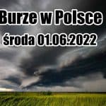 Burze Polska środa 1 czerwca. Gdzie jest burza?