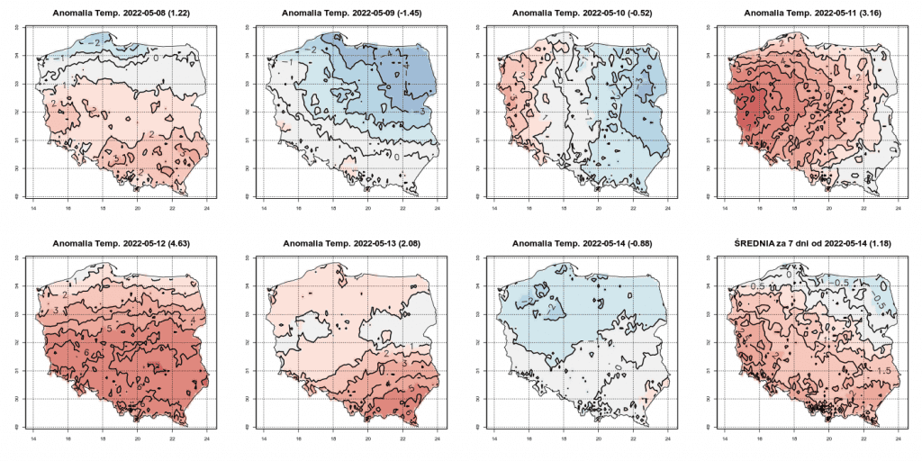 Modèle et anomalies météorologiques à long terme et iCON
