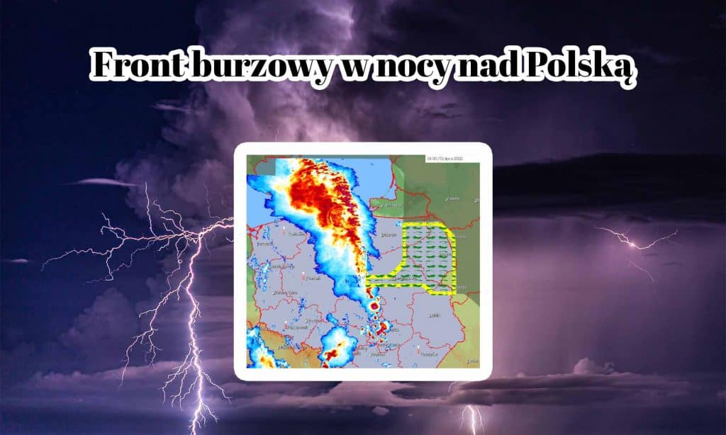 Front burzowy w nocy 1/2 lipca nad Polską