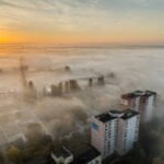 silne spadki temperatury i mgła