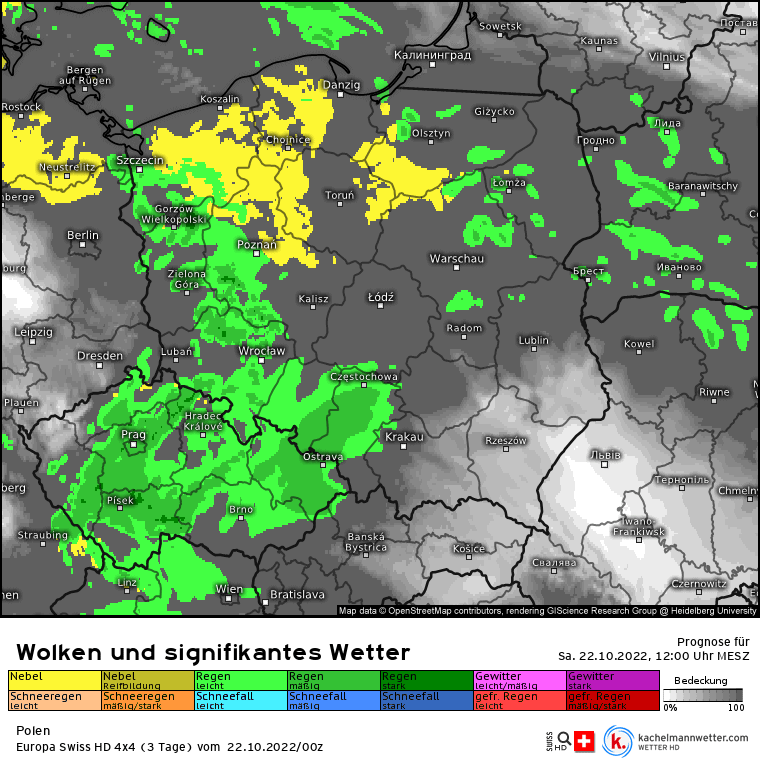 Opady deszczu w weekend nad Polską