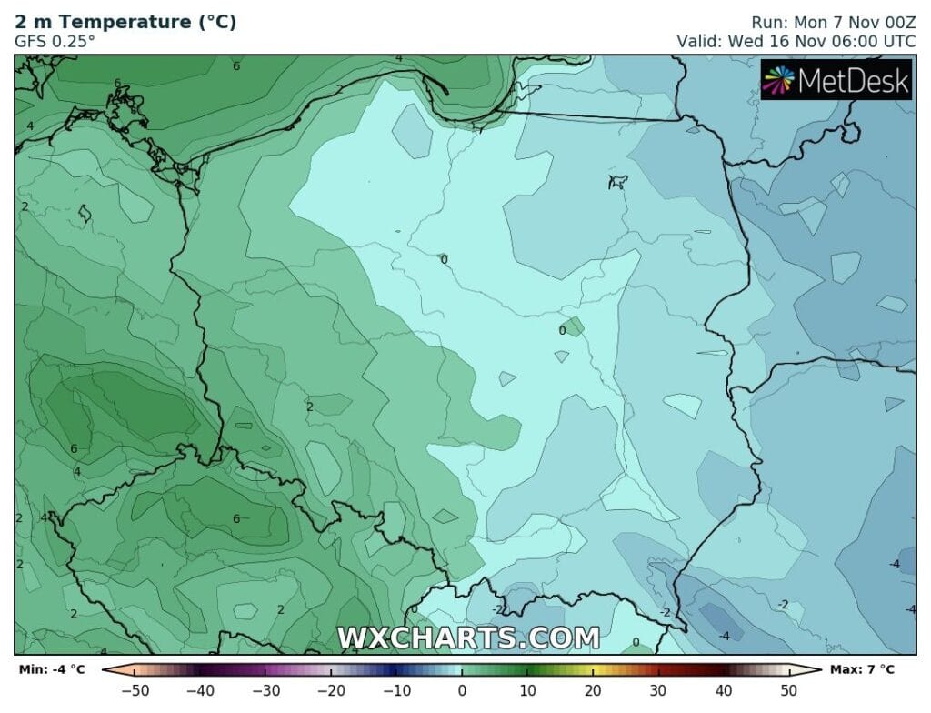 Silniejsze przymrozki po połowie listopada?
