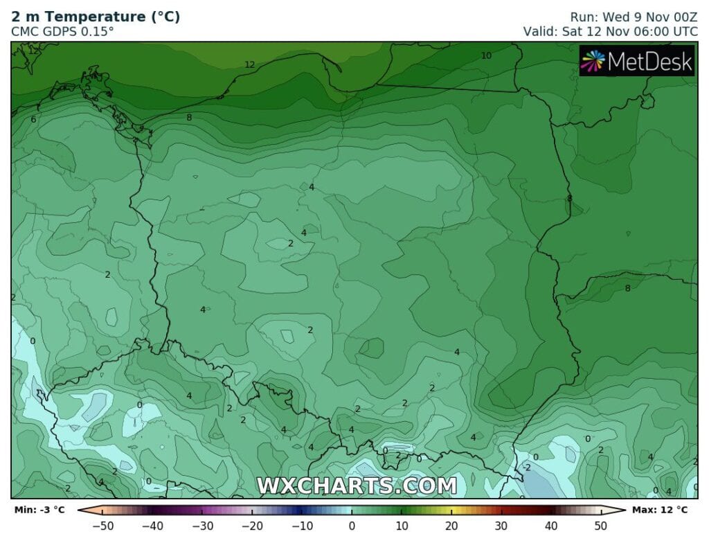 chłodna noc z 12/13 listopada 2022 