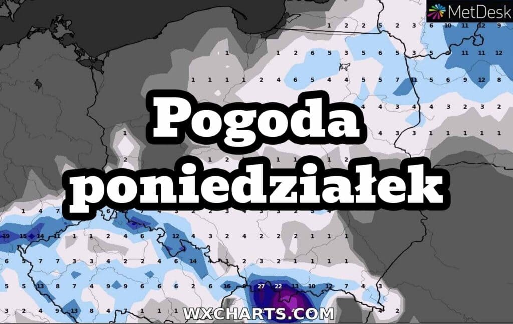 Pogoda na poniedziałek 30 stycznia 2023. Śnieżyca i wichura nad Polską