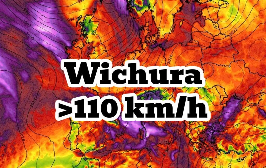 Wichura sunie na Polskę. Wiatr ponad 110 km/h. Załamanie pogody
