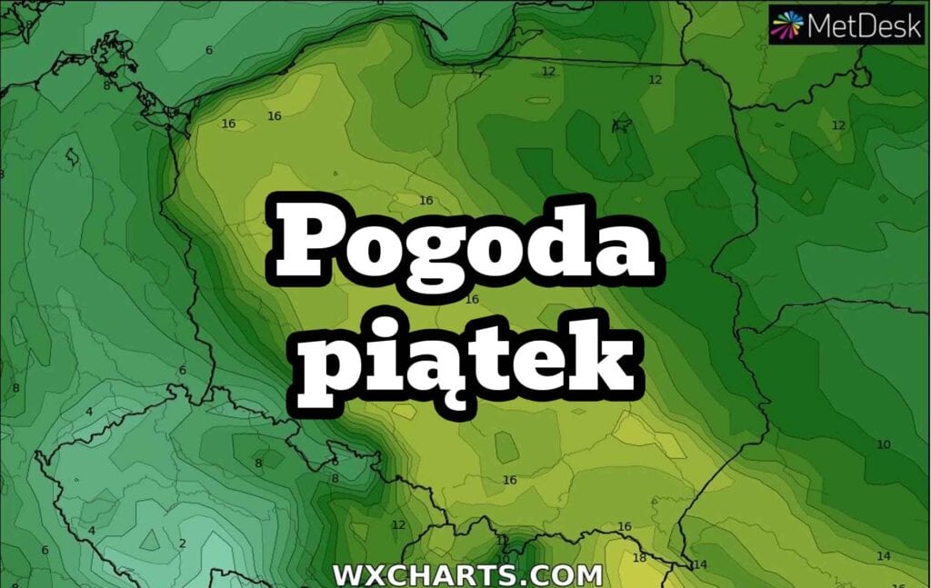 Pogoda na piątek w Polsce. Ochłodzenie i front. Opady i burze nad Polską