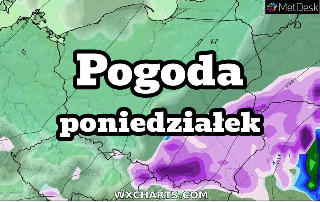 Pogoda na poniedziałek 3 kwietnia. Opady śniegu w Polsce