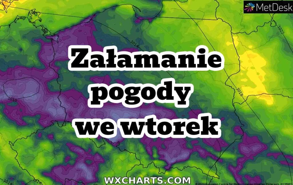 Załamanie pogody we wtorek w Polsce