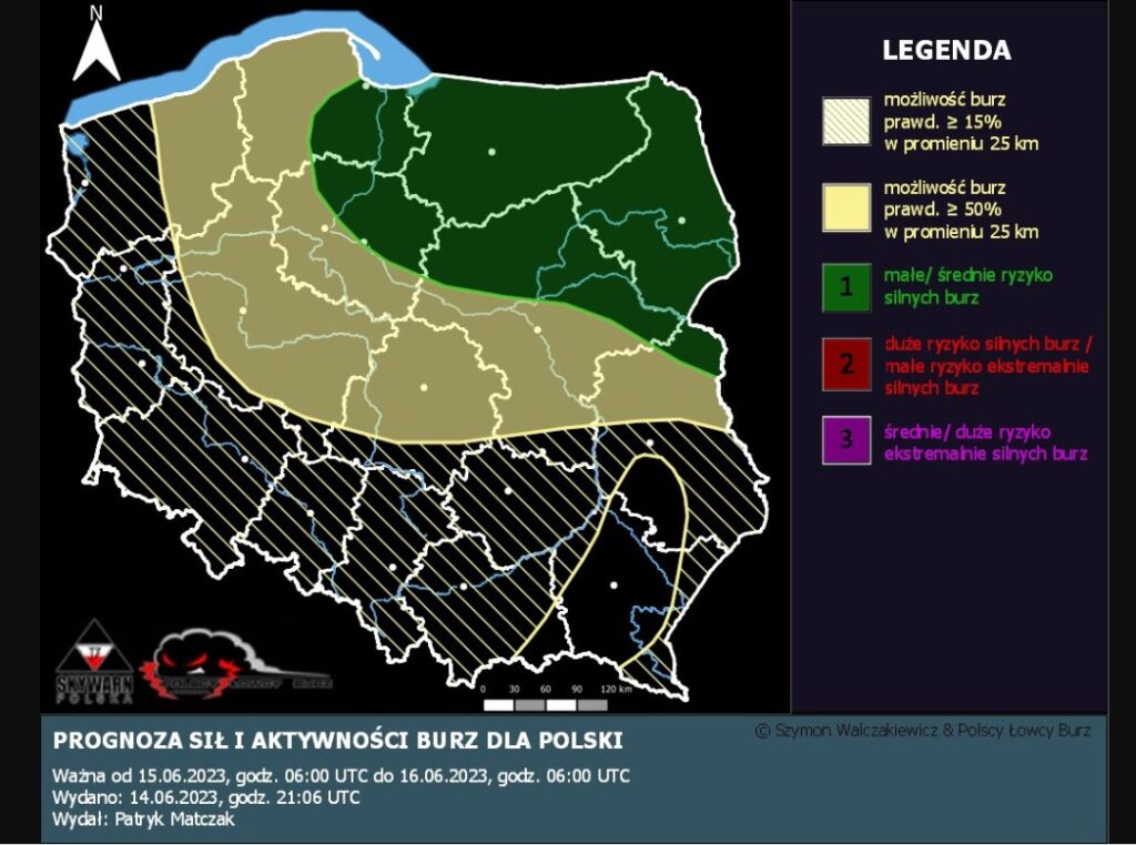 Burze w czwartek na terenie Polski