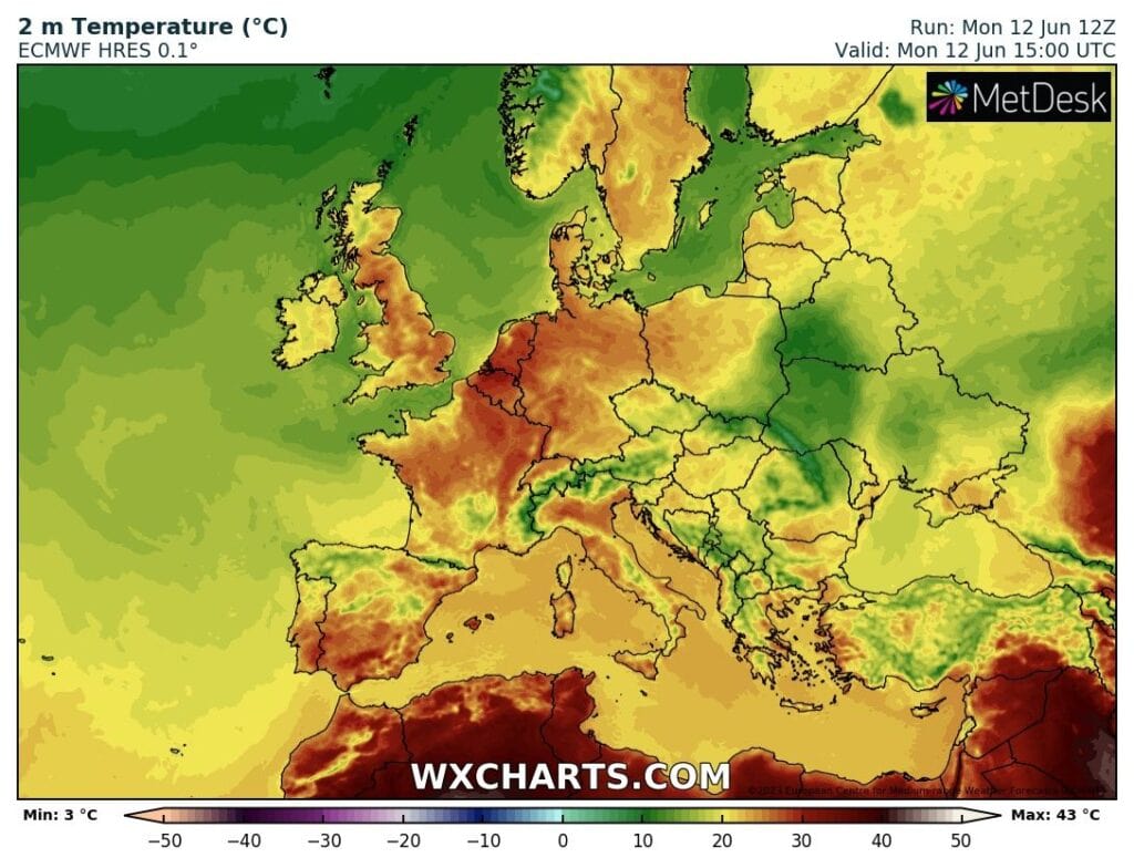 Burze na zachodzie Europy. Napływ ciepłych mas powietrza