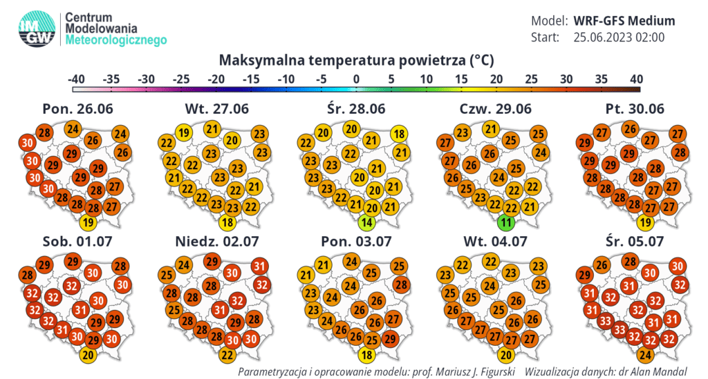 spore ochłodzenie w Polsce