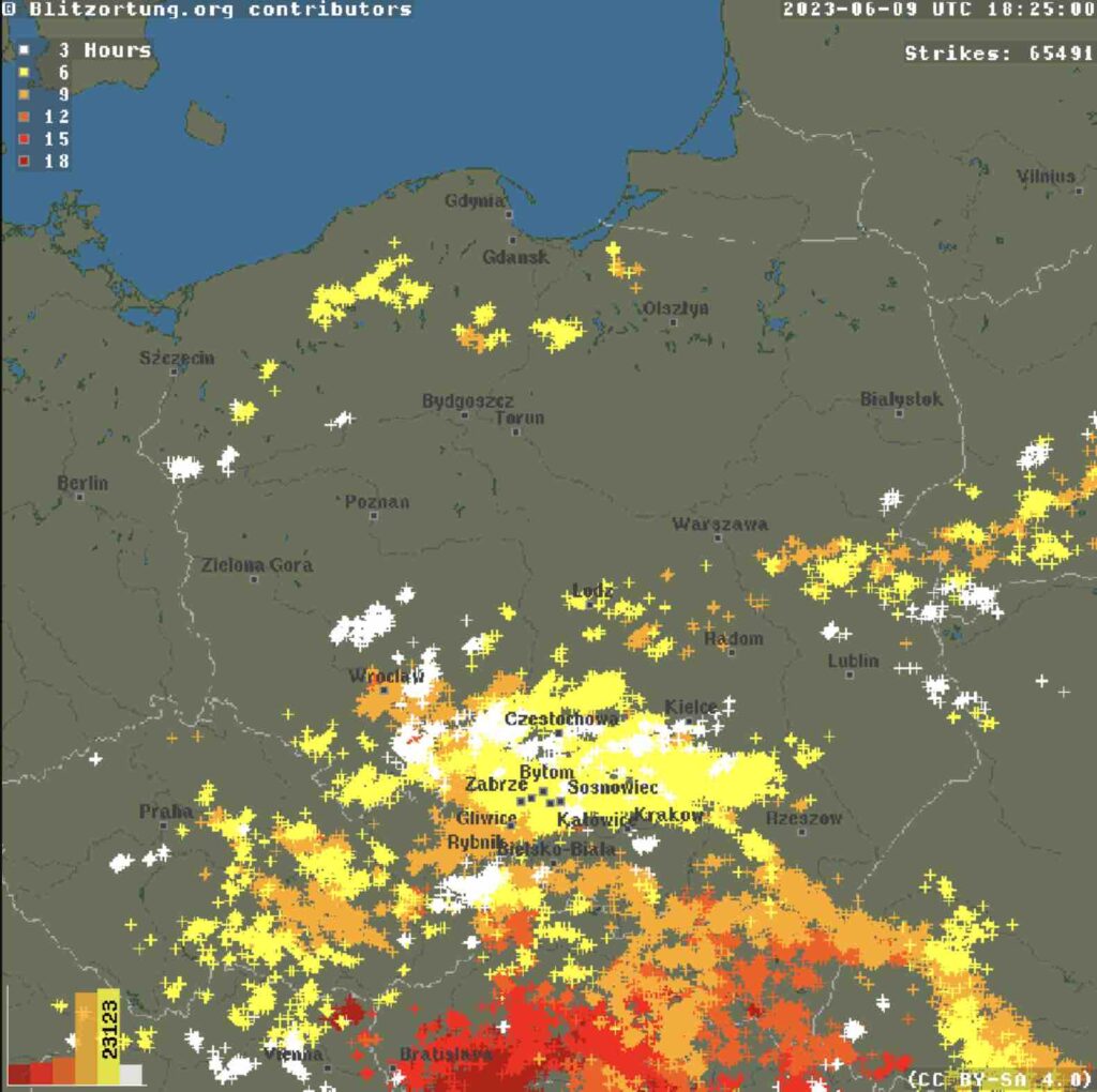 silne burze nad Polską dziś