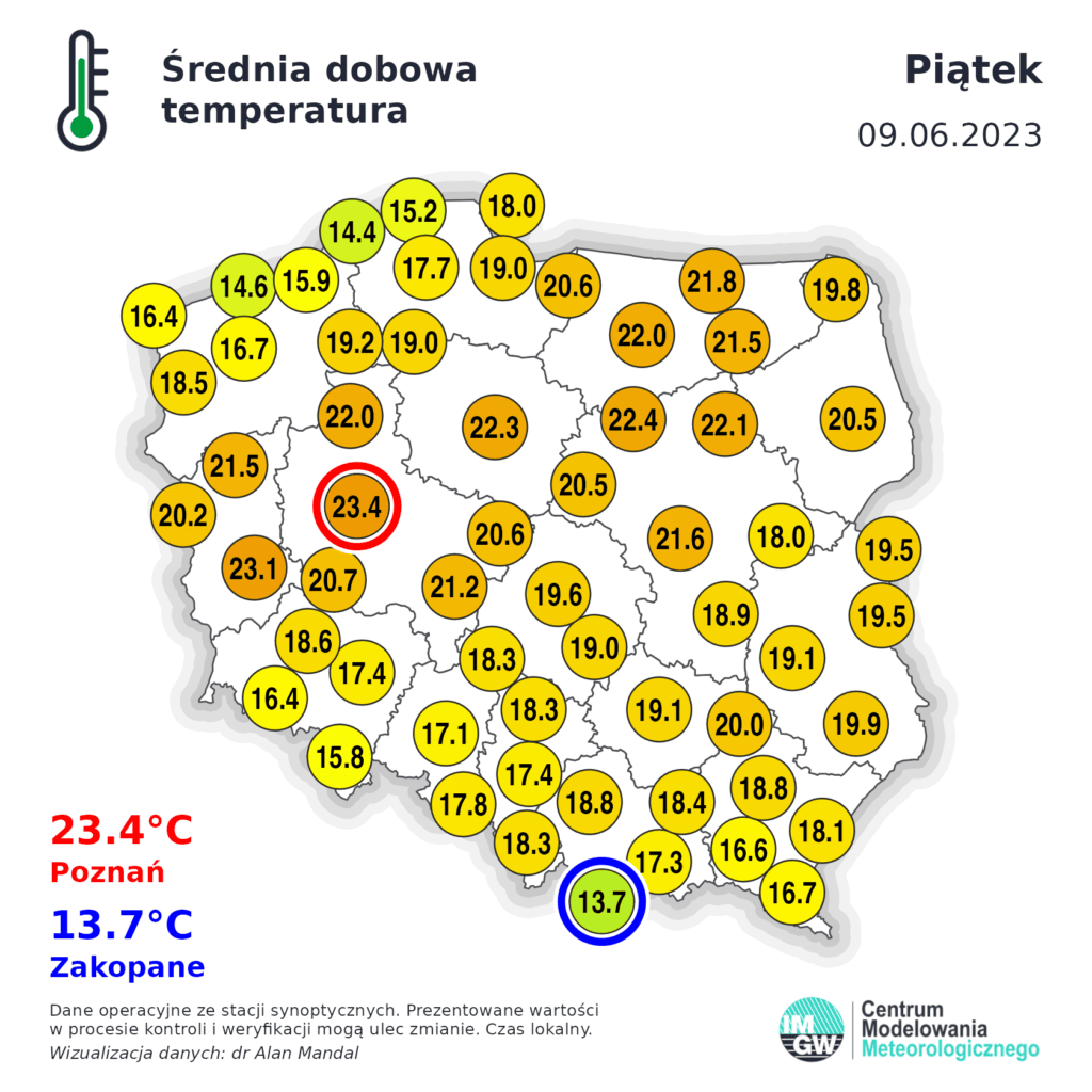 wysoka temperatura i gwałtowne burze w Polsce