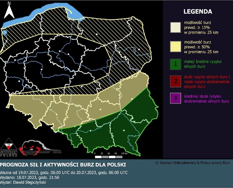 Burze dziś nad Polską. Prognoza i ostrzeżenia Polskich Łowców Burz