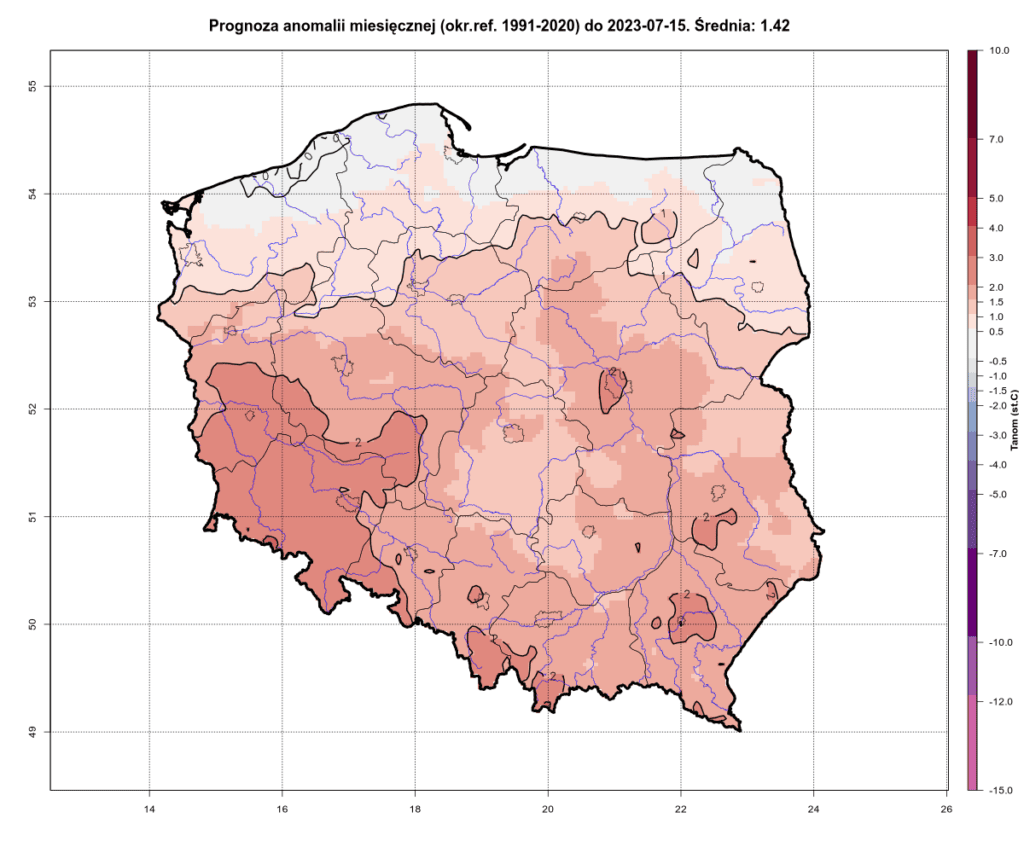 wysoka temperatura i gwałtowne burze w Polsce