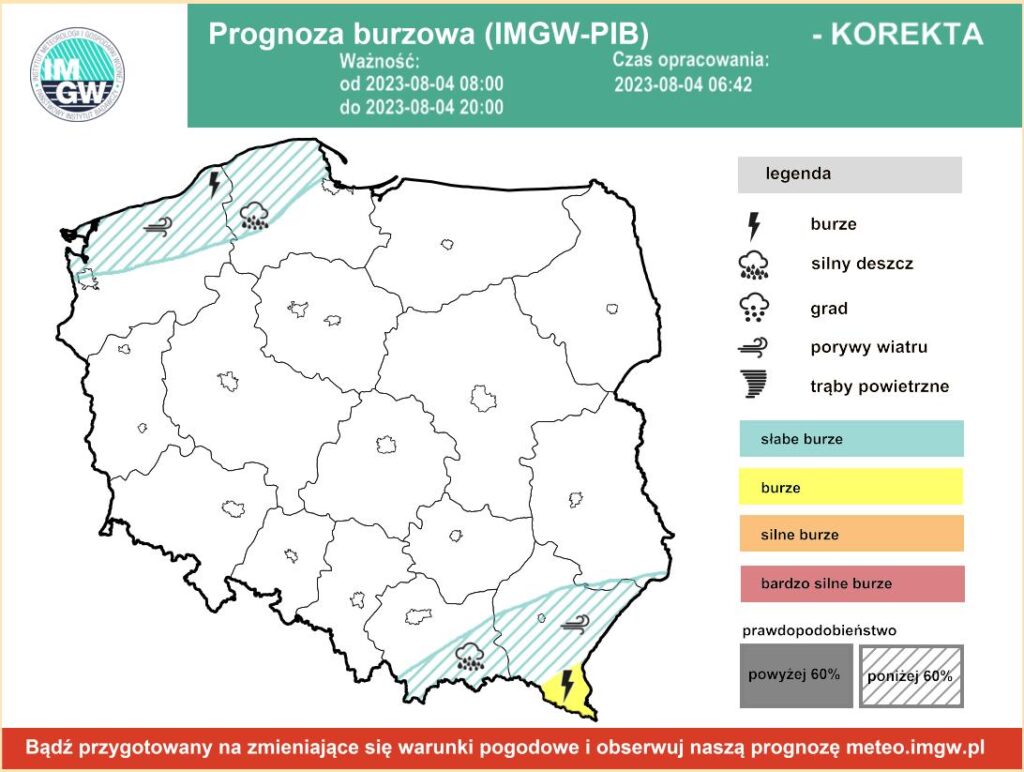gwałtowne burze w Polsce