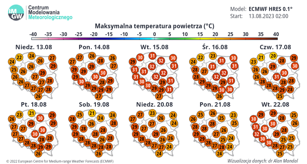 silna fala upałów w Polsce