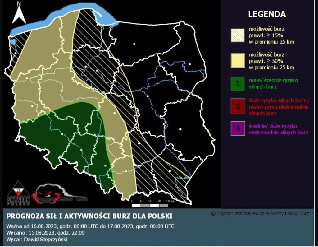 Możliwe silne burze w Polsce w środę 16 sierpnia 2023
