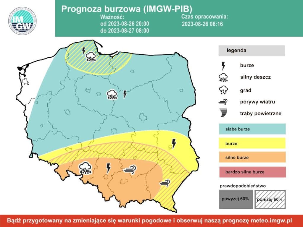 Gwałtowne burze nad Polską