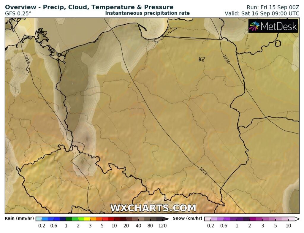 Brak opadów i zachmurzenia w sobotę nad Polską