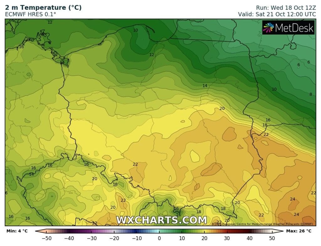 Pogodowy szok. Prognoza temperatury na sobotę