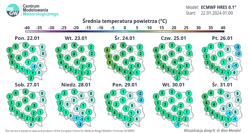 silny wiatr i możliwe burze