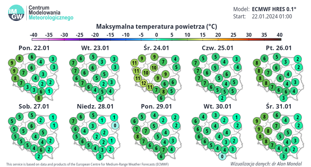 silny wiatr i burze w Polsce