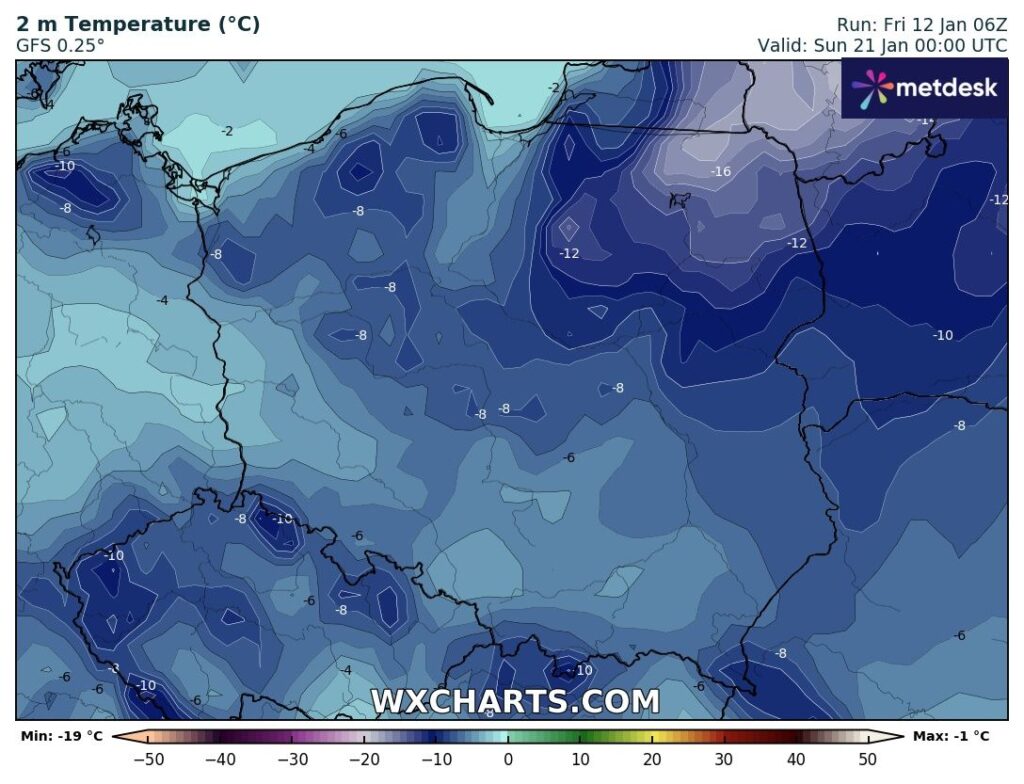 Śnieżyca, ale i silny mróz w kolejnych dniach stycznia